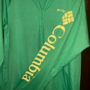 Columbia PFG Omni-shade Quarter-zip shirt, green